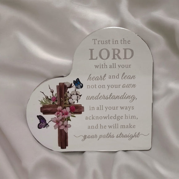 Acrylic Bible Verse Home Decor Proverbs 3:5-6