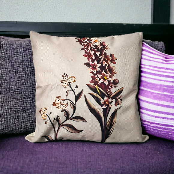 Delphinium (Purple) Cushion Cover