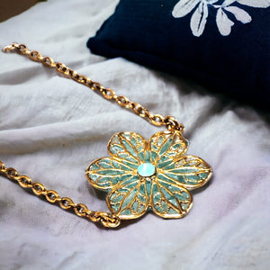 Golden Flower Bracelet (Unique/Handmade)