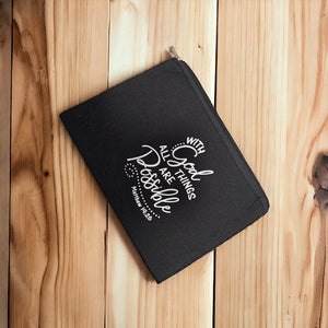 All things are possible pouch-Black Pouch