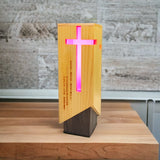 彩虹之约 (日本桧木) Hinoki Wood Table Display Cross- The Covenant Under the Rainbow