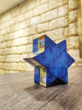 Handpainted Jerusalem Star of David Candlesticks